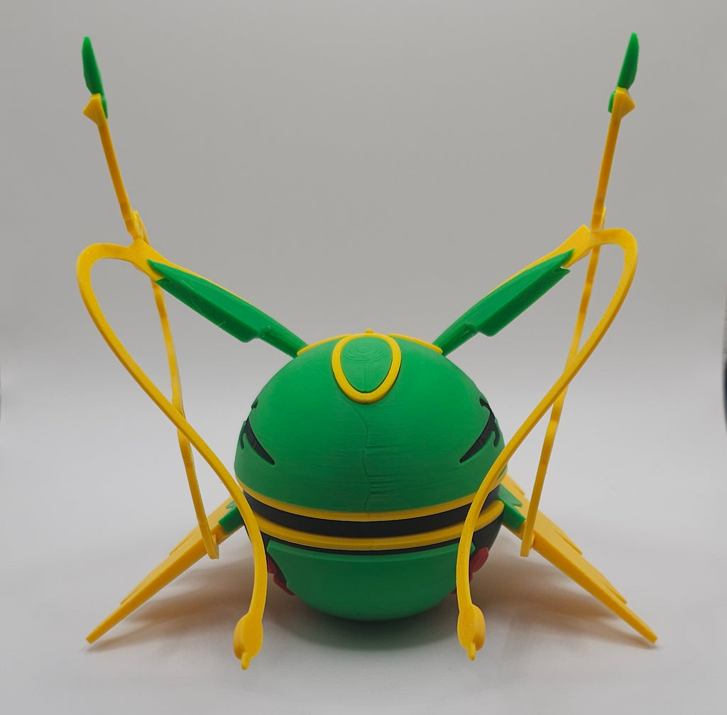 Mega Rayquaza Pokemon Character Design- 3D Printed Pokeball- Unique Display Collectible