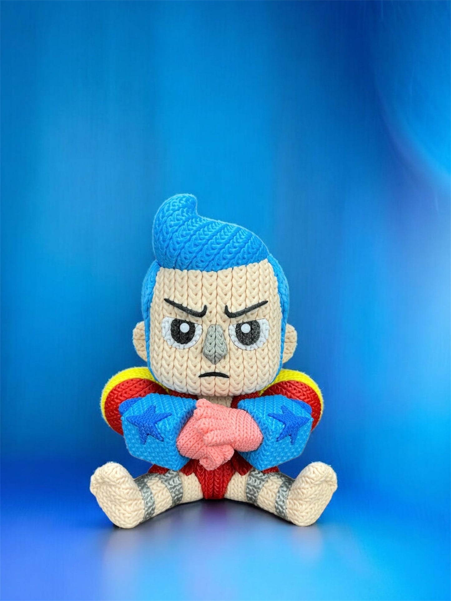 Knitted Design - 3D Printed One Piece Inspired Character Figures - Unique Display Collectibles