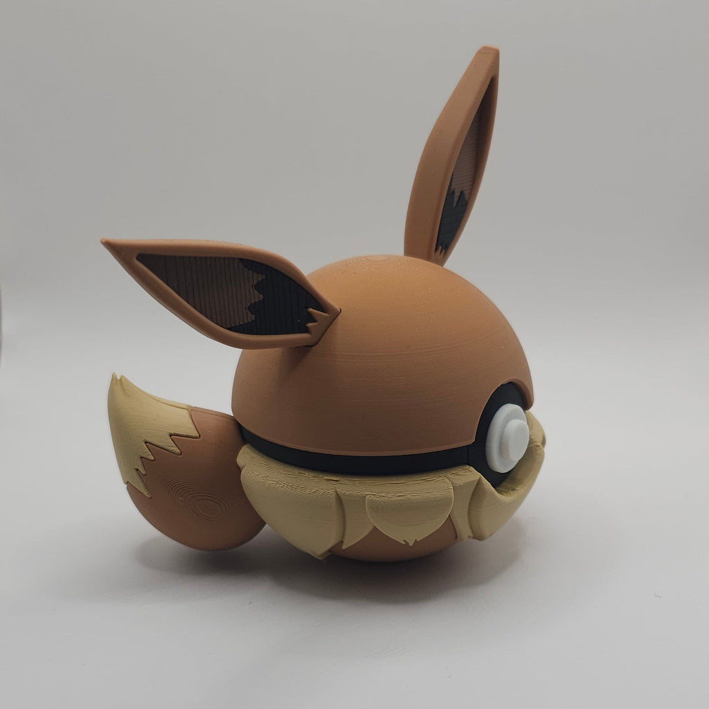 Pokemon Character Design- 3D Printed Pokeball - Eevee - Unique Display Collectible