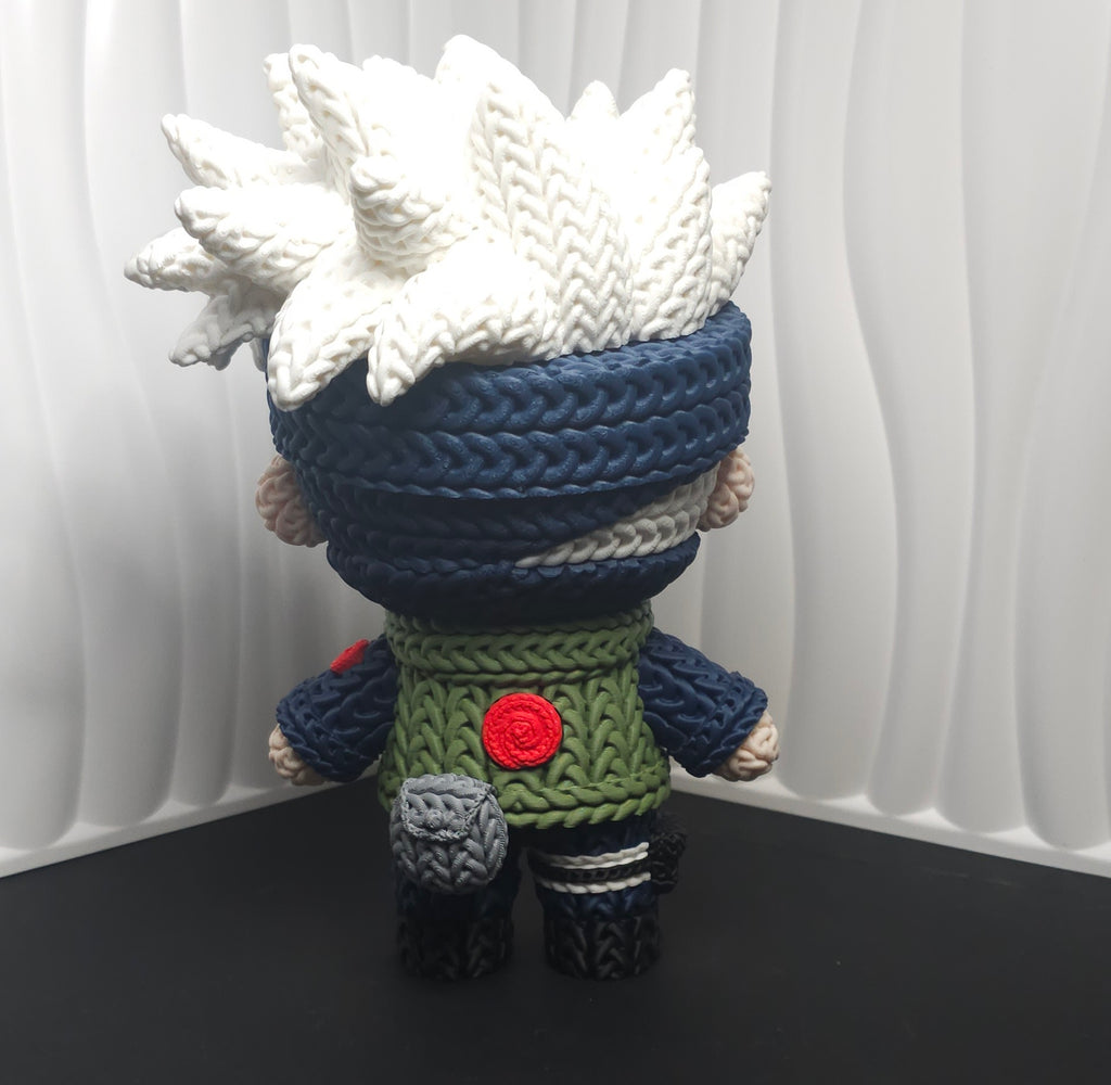 Knitted Design - 3D Printed Naruto inspired Character Figures - Unique Display Collectibles