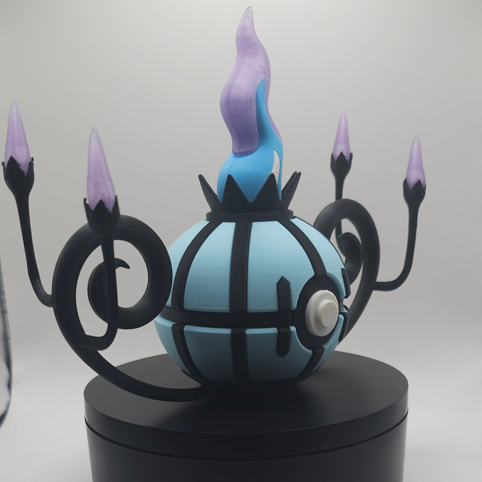 Pokemon Character Design- 3D Printed Pokeball- Chandelure- Unique Display Collectible