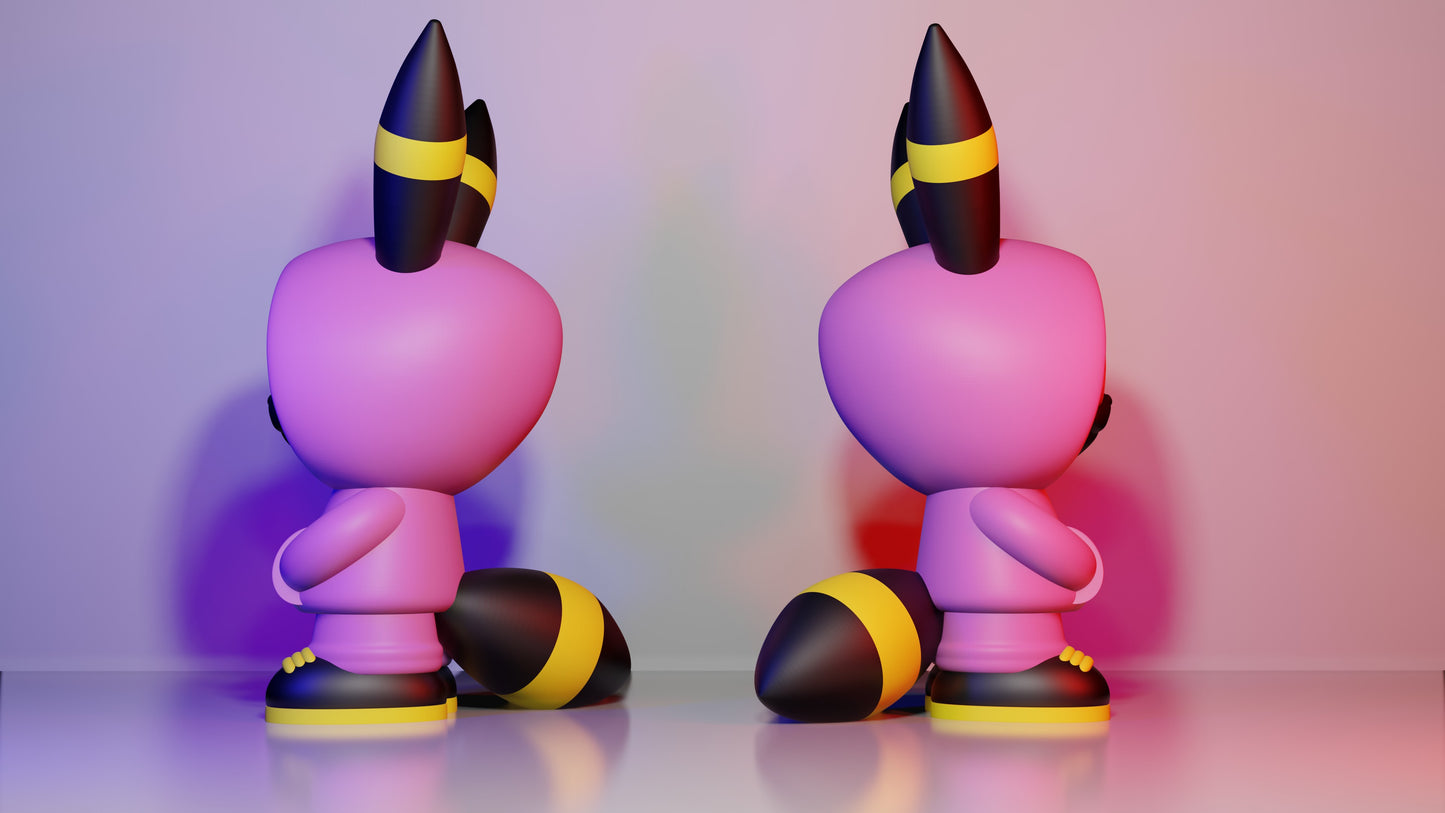 Urban Umbreon Design Figure - 3D Printed - Unique Display Collectible