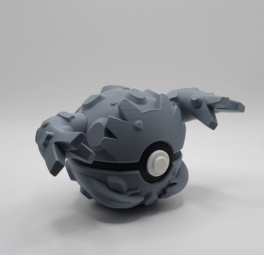 Pokemon Character Design- 3D Printed Pokeball- Graveler - Unique Display Collectible