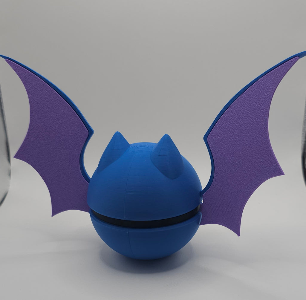 Pokemon Character Design - 3D Printed Pokeball - Golbat - Unique Display Collectible