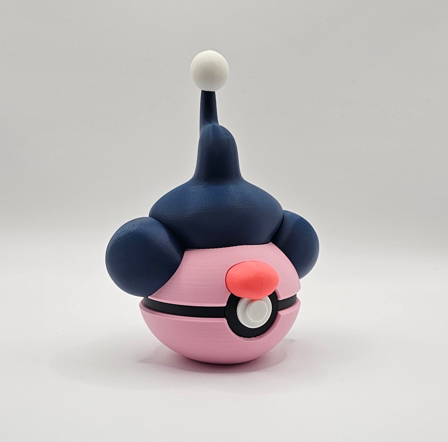 Pokemon Character Design- 3D Printed Pokeball- Mime Jr- Unique Display Collectible