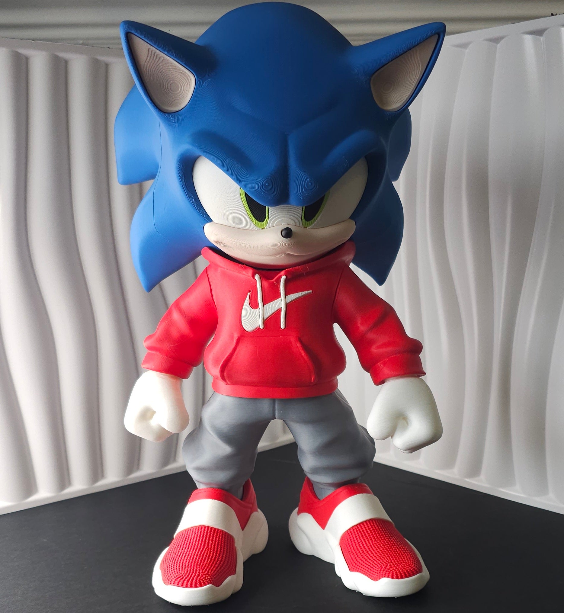 Urban Style Hedgehog- 3D Printed Figure- Unique Display Collectible