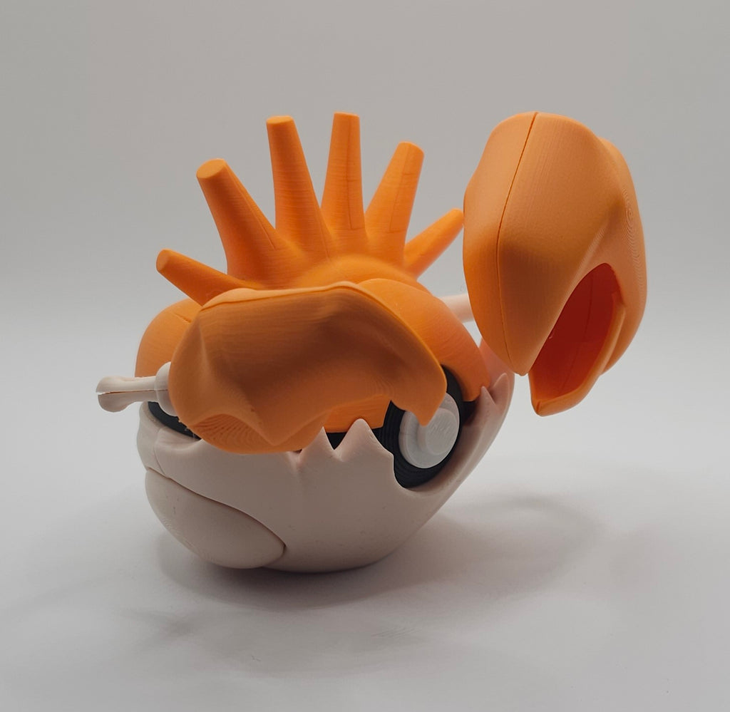Pokemon Character Design- 3D Printed Pokeball- Kingler- Unique Display Collectible