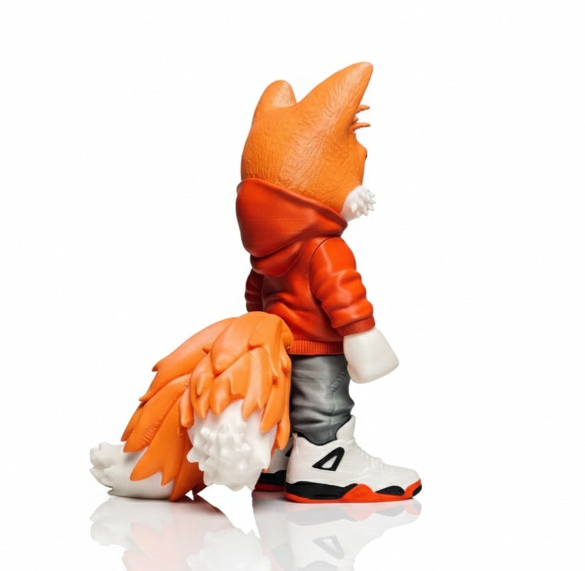 Urban Style Fox Character- 3D Printed Figure- Unique Display Collectible
