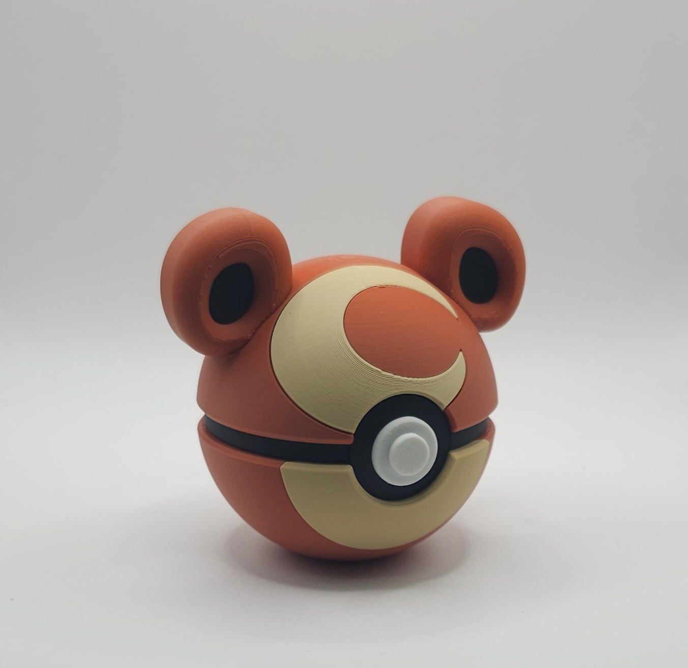 Pokemon Character Design- 3D Printed Pokeball- Teddiursa- Unique Display Collectible