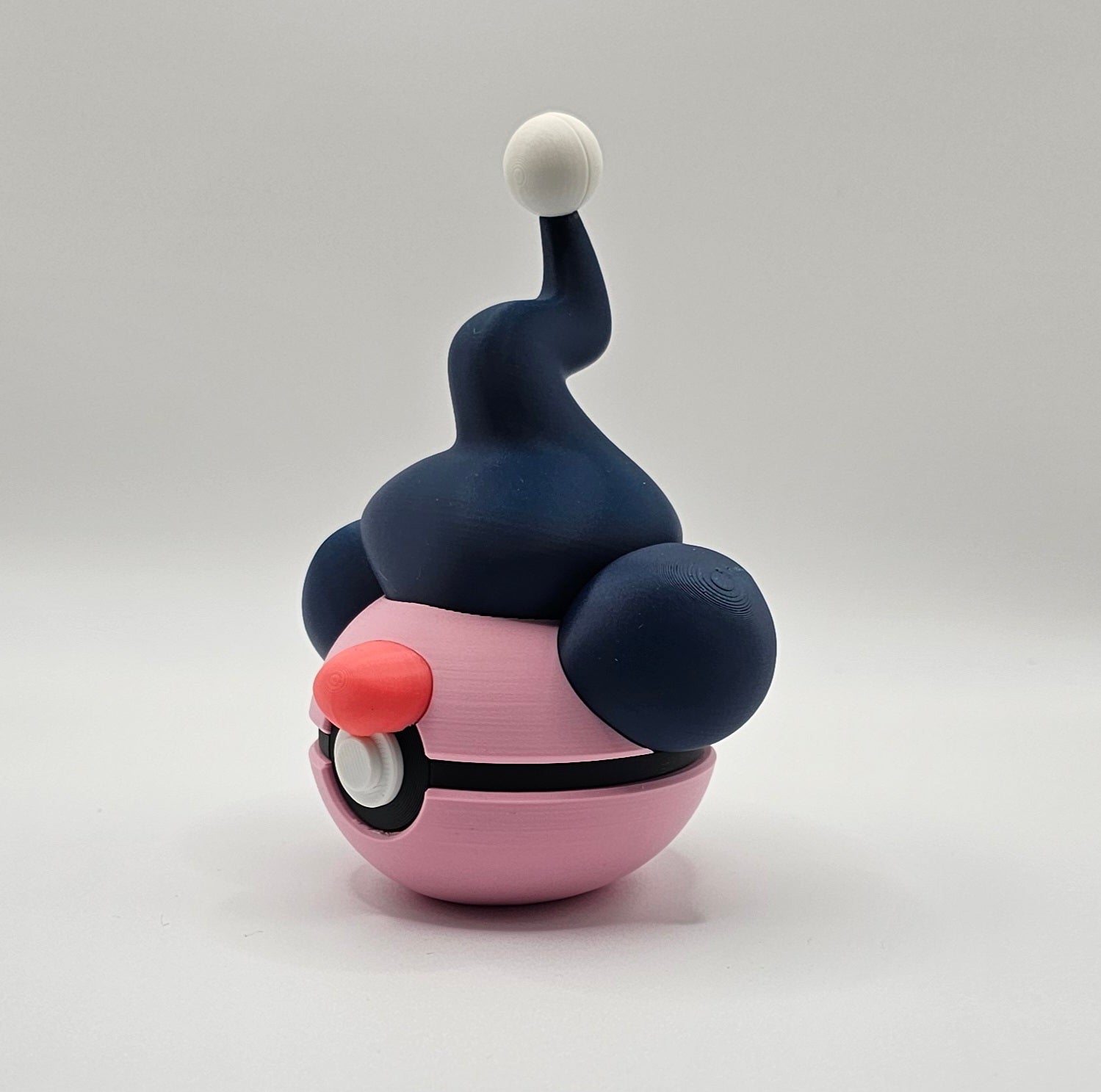 Pokemon Character Design- 3D Printed Pokeball- Mime Jr- Unique Display Collectible