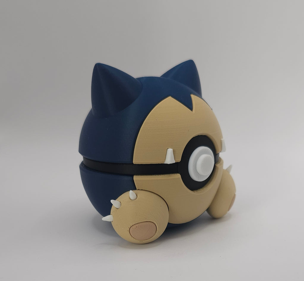Pokemon Character Design 3D Printed Pokeball - Snorlax - Unique Display Collectible