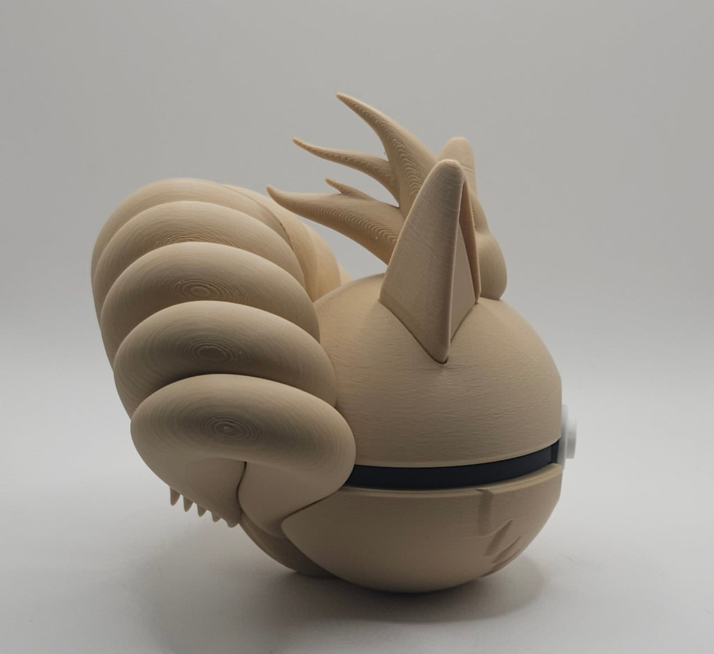 Pokemon Character Design - 3D Printed Pokeball - Ninetales - Unique Display Collectible