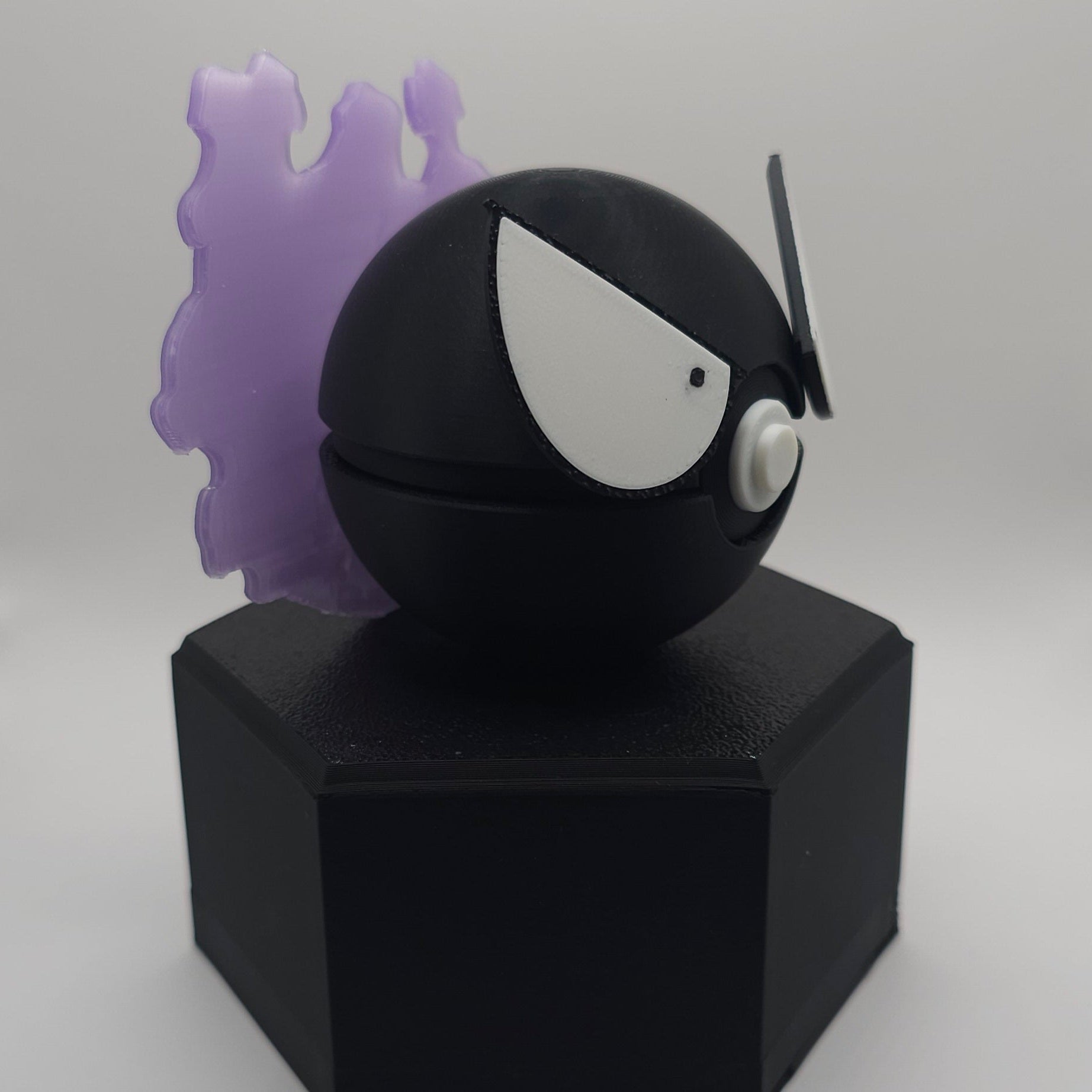Pokemon Character Design 3D Printed Pokeball - Gastly - Unique Display Collectible