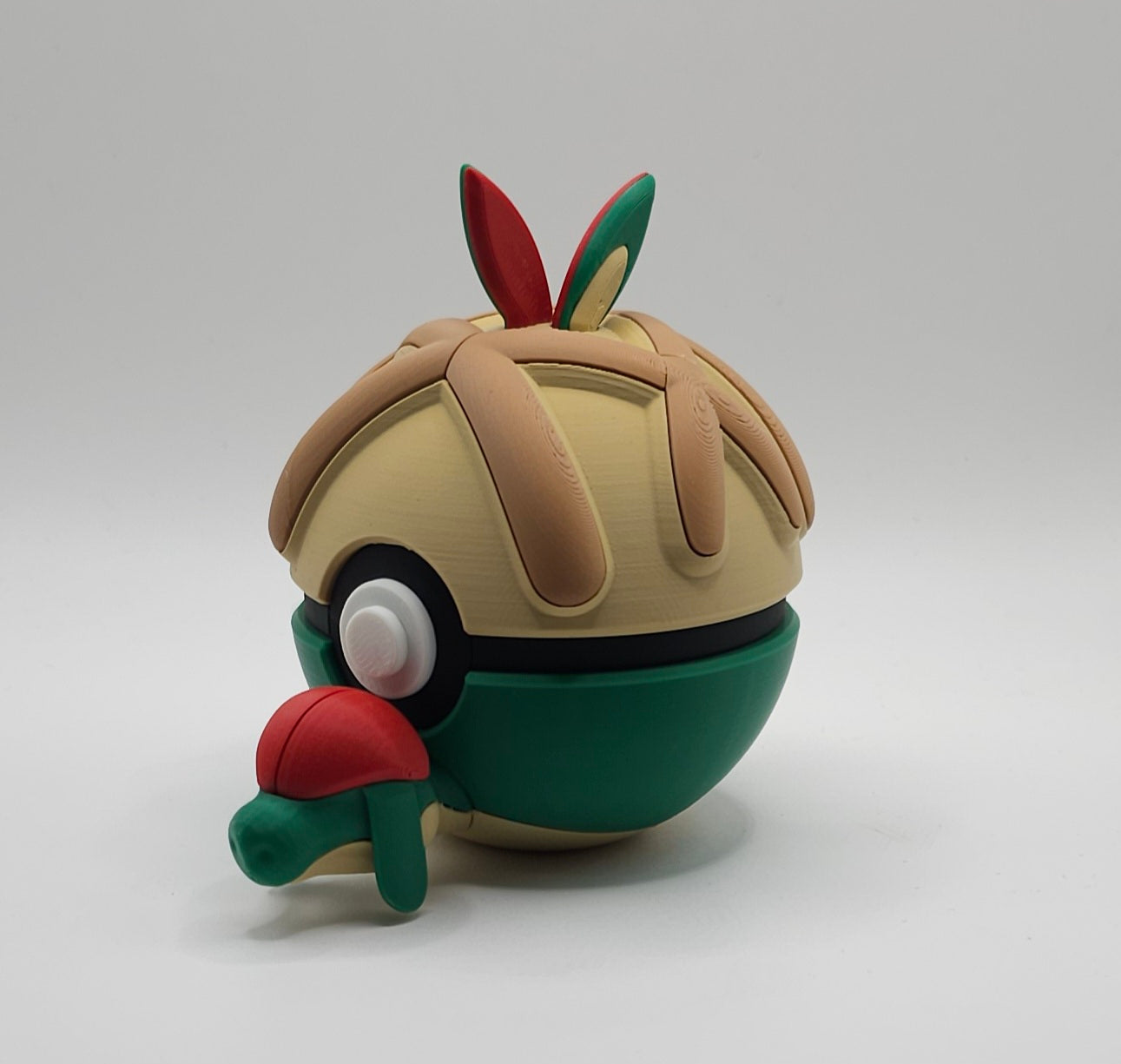 Pokemon Character Design - 3D Printed Pokeball - Appletun - Unique Display Collectible