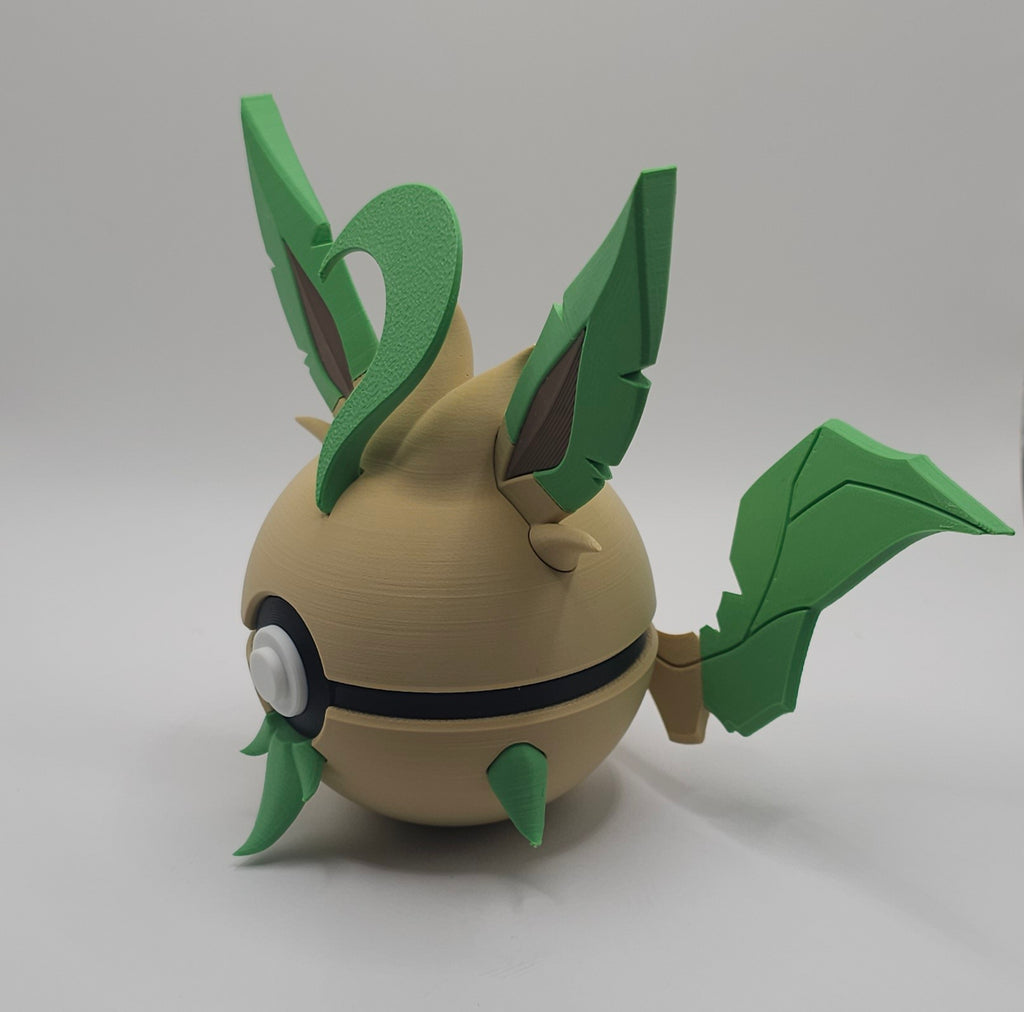 Pokemon Character Design 3D Printed Pokeball - Leafeon - Unique Display Collectible