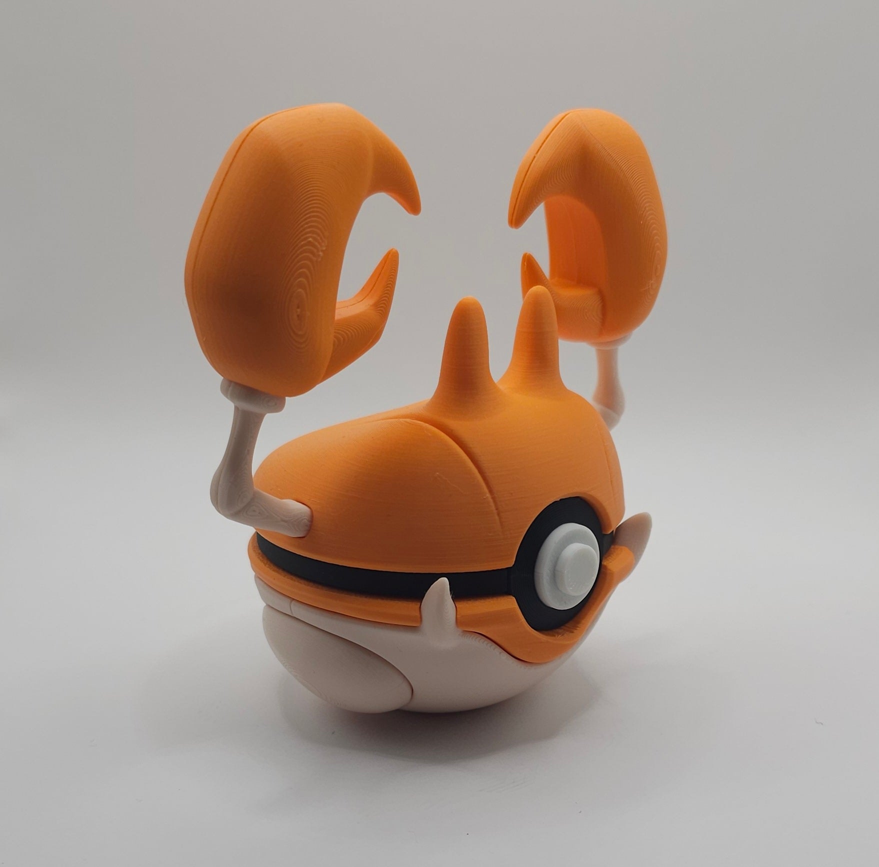 Pokemon Character Design- 3D Printed Pokeball- Krabby- Unique Display Collectible