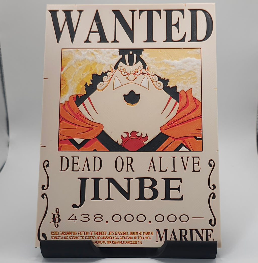 One Piece Inspired Wanted Character Posters- 3D Printed Hueforge- Unique Display Fan Art Collectible