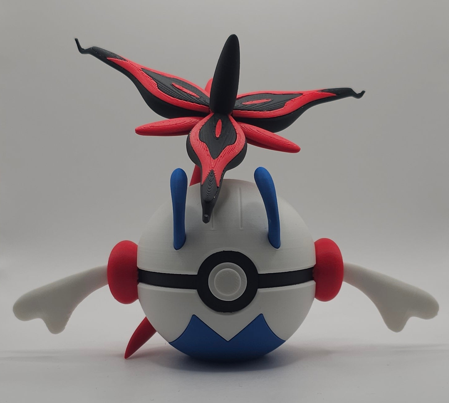 Pokemon Character Design- 3D Printed Pokeball- Eternal Floette- Unique Display Collectible