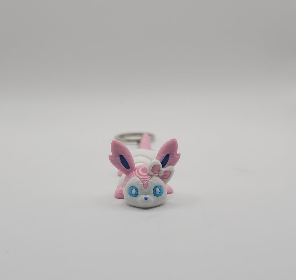 Eevee & Eeveelutions Pokemon Character- 3D Printed Flexi Keychain- Unique Fan Art Collectible