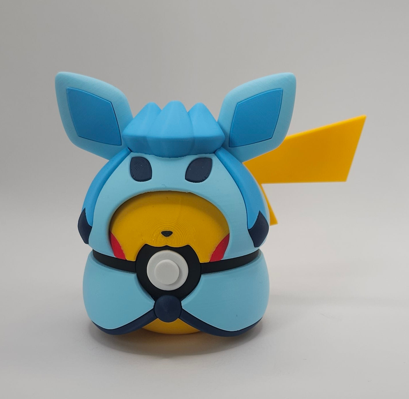 Pokemon Pikachu-Umbreon Poncho Design- 3D Printed Pokeball- Unique Display Fan Art Collectible