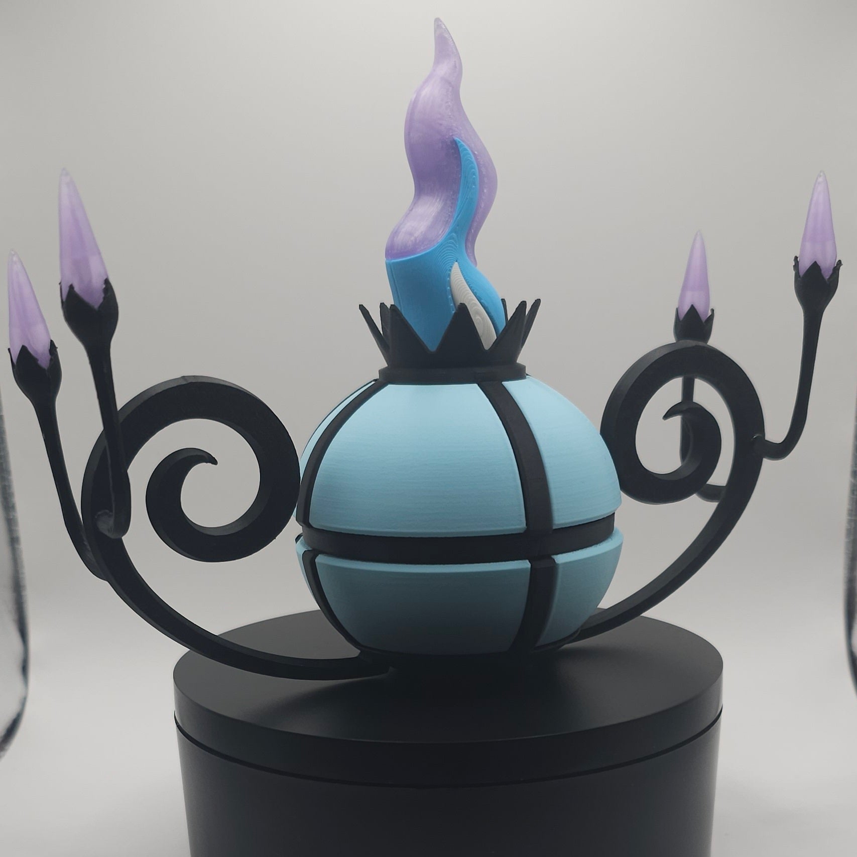 Pokemon Character Design- 3D Printed Pokeball- Chandelure- Unique Display Collectible