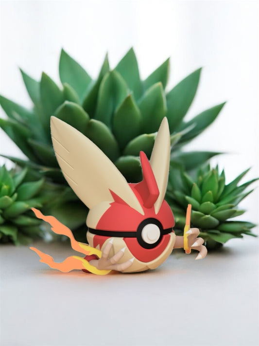 Pokemon Character Design- 3D Printed Pokeball- Mega Blaziken- Unique Display Collectible