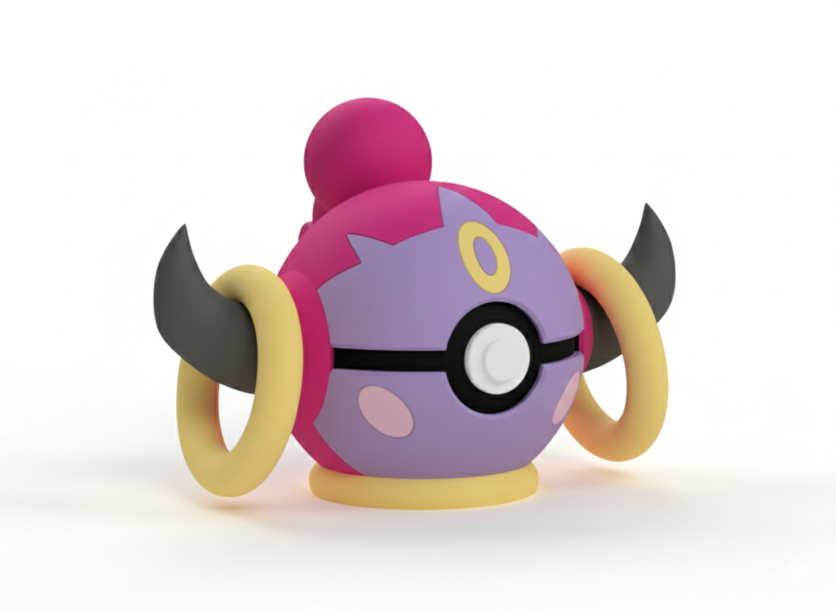 Pokemon Character Design- 3D Printed Pokeball- Hoopa- Unique Display Collectible