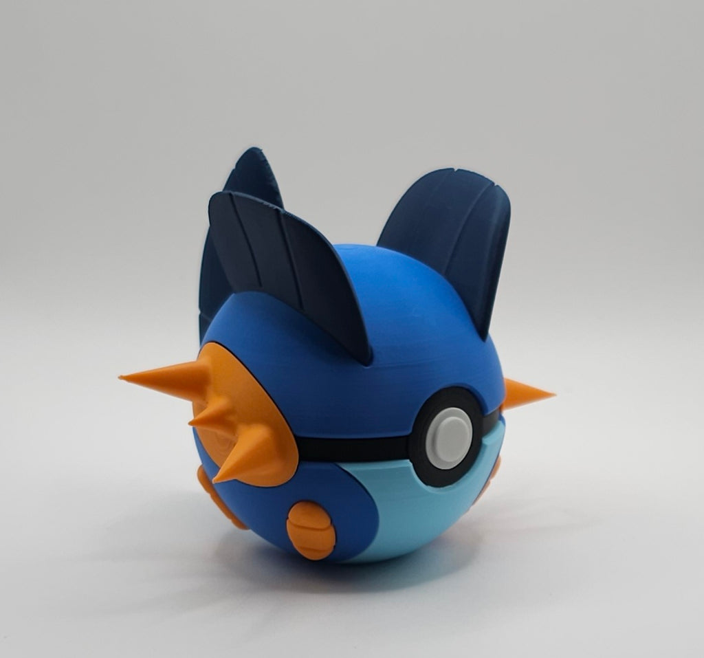 Pokemon Character Design- 3D Printed Pokeball- Swampert - Unique Display Collectible