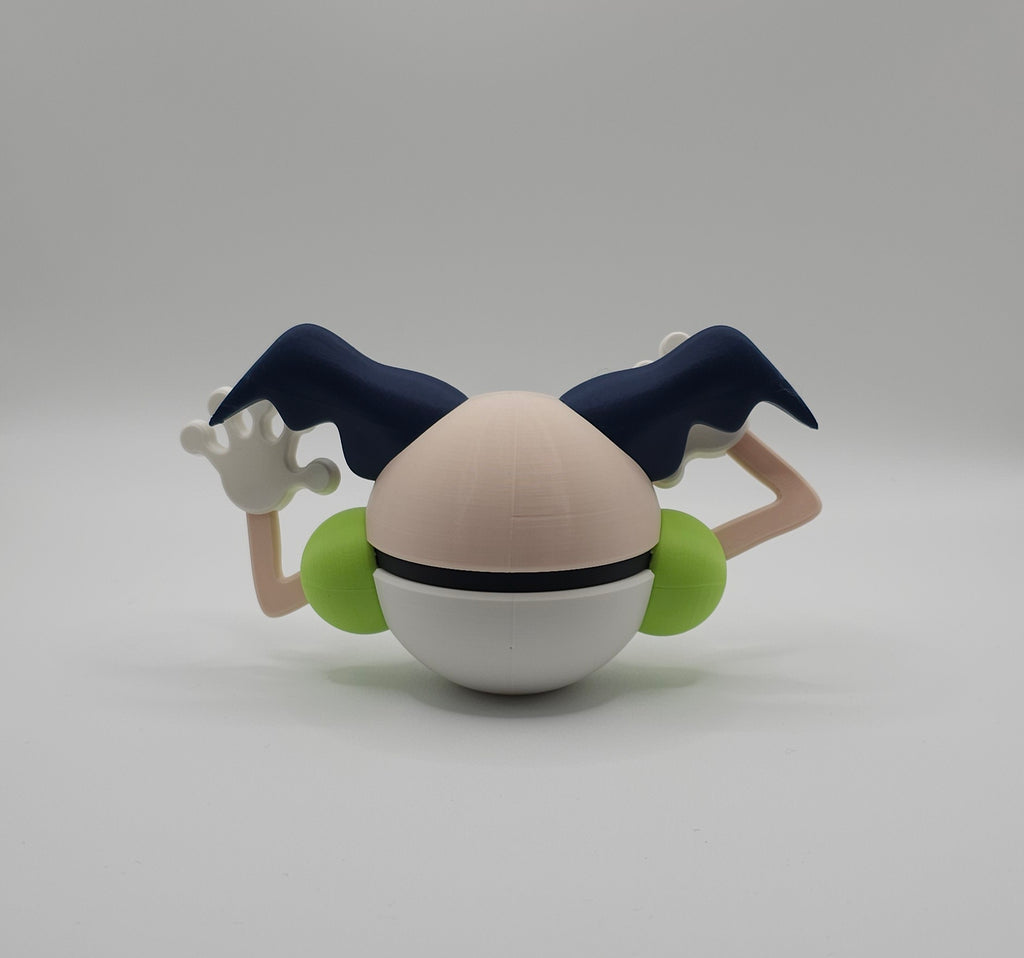 Pokemon Character Design- 3D Printed Pokeball- Mr Mime- Unique Display Collectible