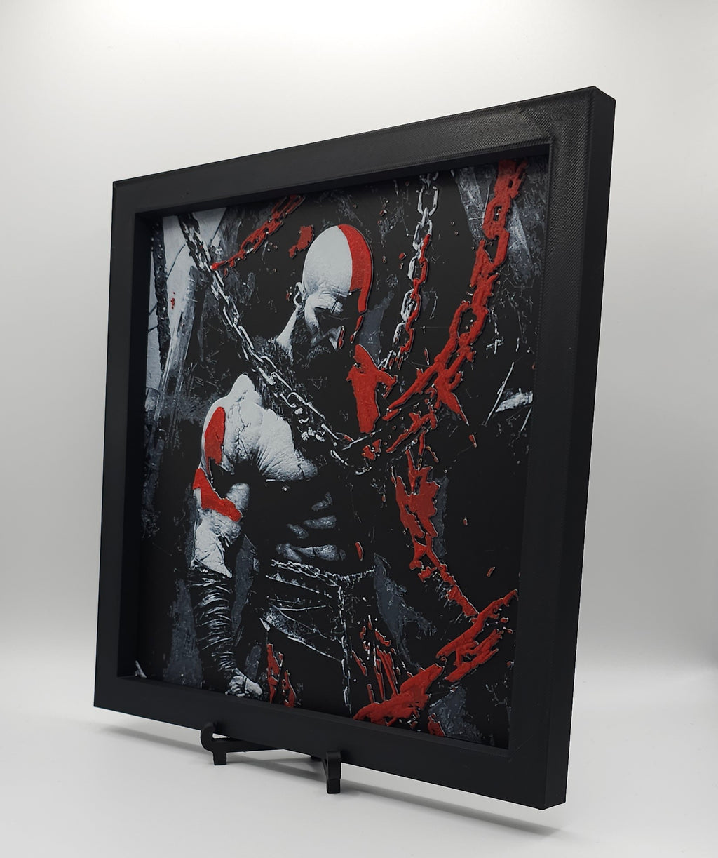 God Of War Kratos Inspired HueForge- 3D Printed Wall Art- Unique Display Collectible