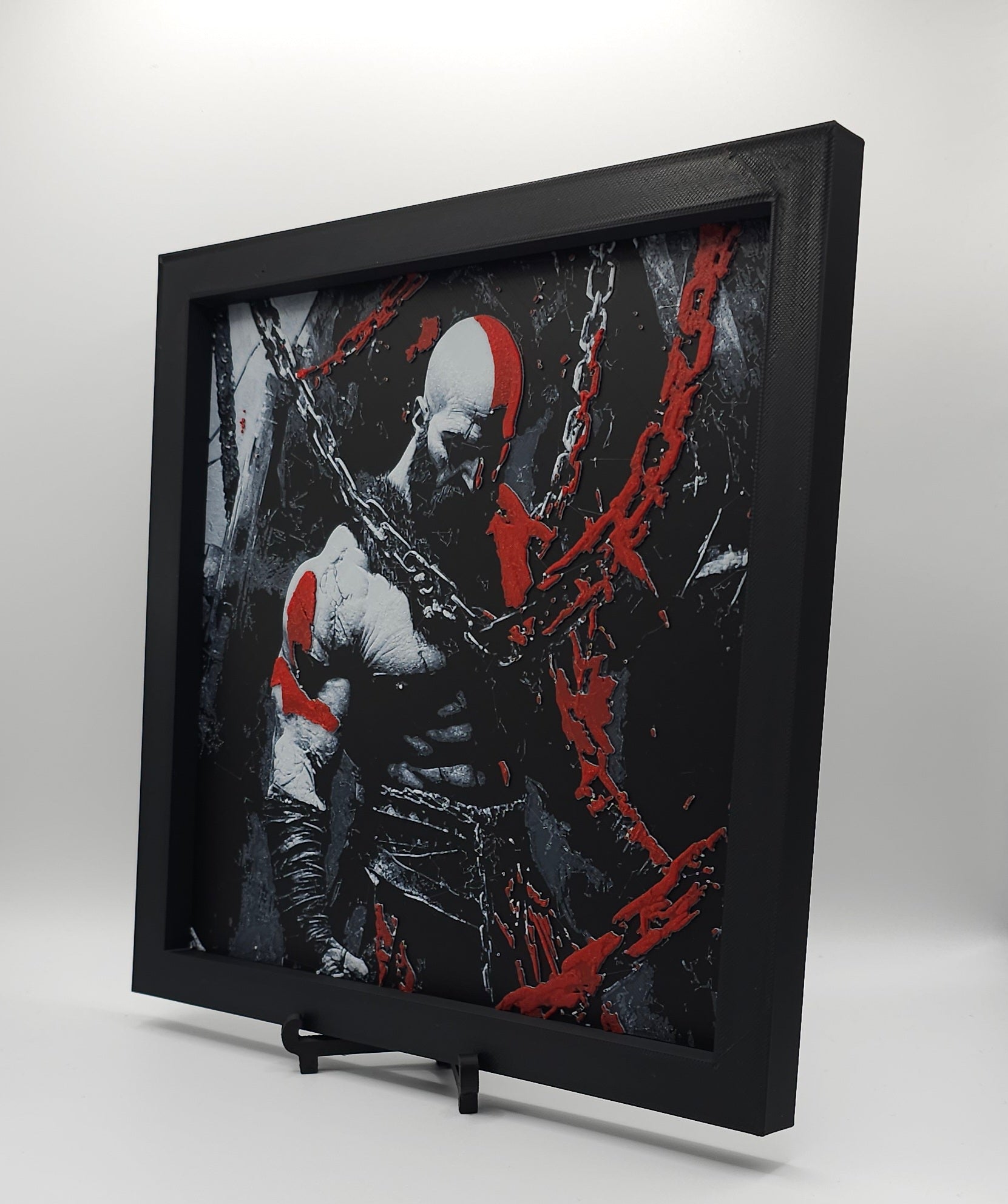 God Of War Kratos Inspired HueForge- 3D Printed Wall Art- Unique Display Collectible