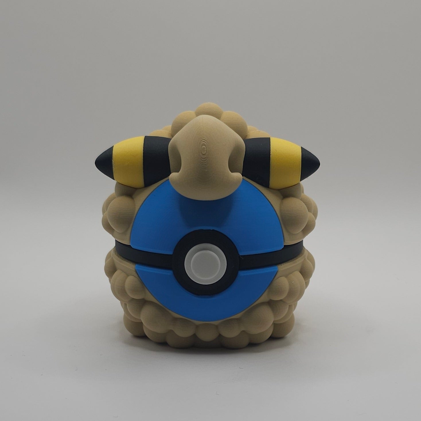 Pokemon Character Design- 3D Printed Pokeball- Mareep- Unique Display Collectible