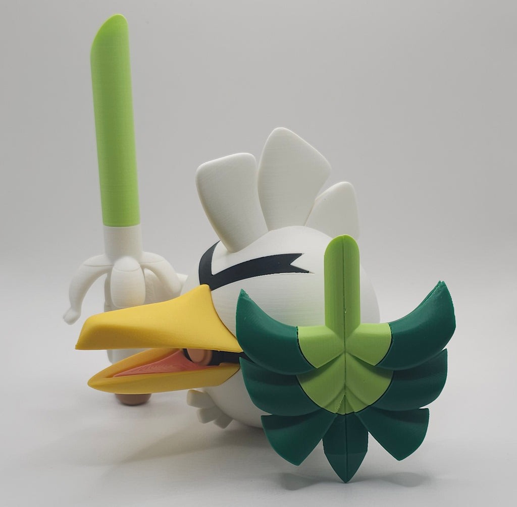 Pokemon Character Design- 3D Printed Pokeball- Sirfetchd - Unique Display Collectible