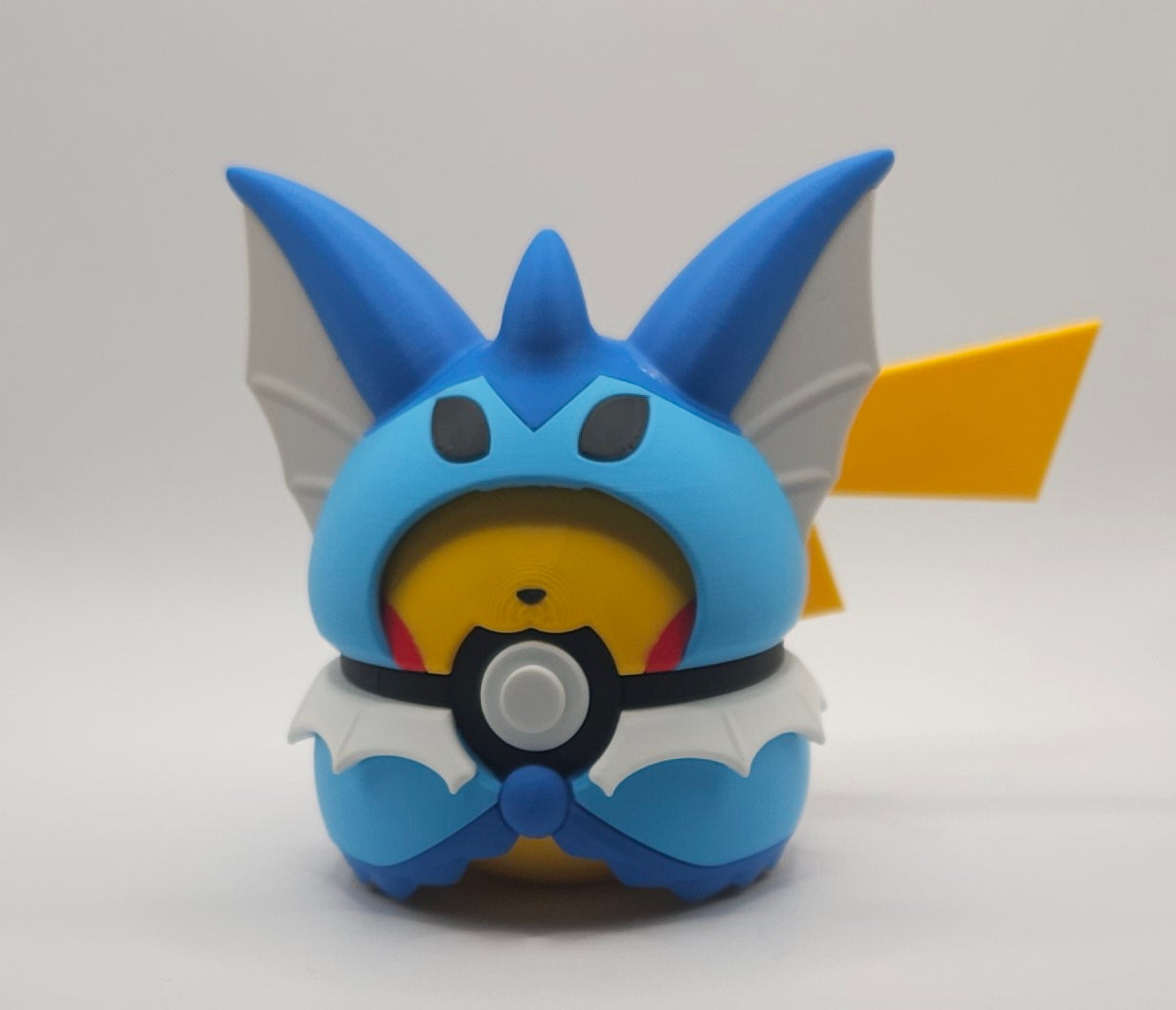 Pokemon Pikachu-Umbreon Poncho Design- 3D Printed Pokeball- Unique Display Fan Art Collectible