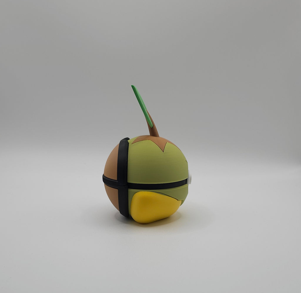 Pokemon Character Design- 3D Printed Pokeball- Turtwig- Unique Display Collectible