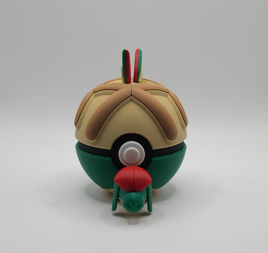 Pokemon Character Design - 3D Printed Pokeball - Appletun - Unique Display Collectible