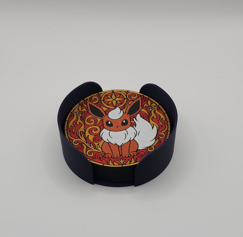 Eevee & Eeveelutions Coaster Set with Holder