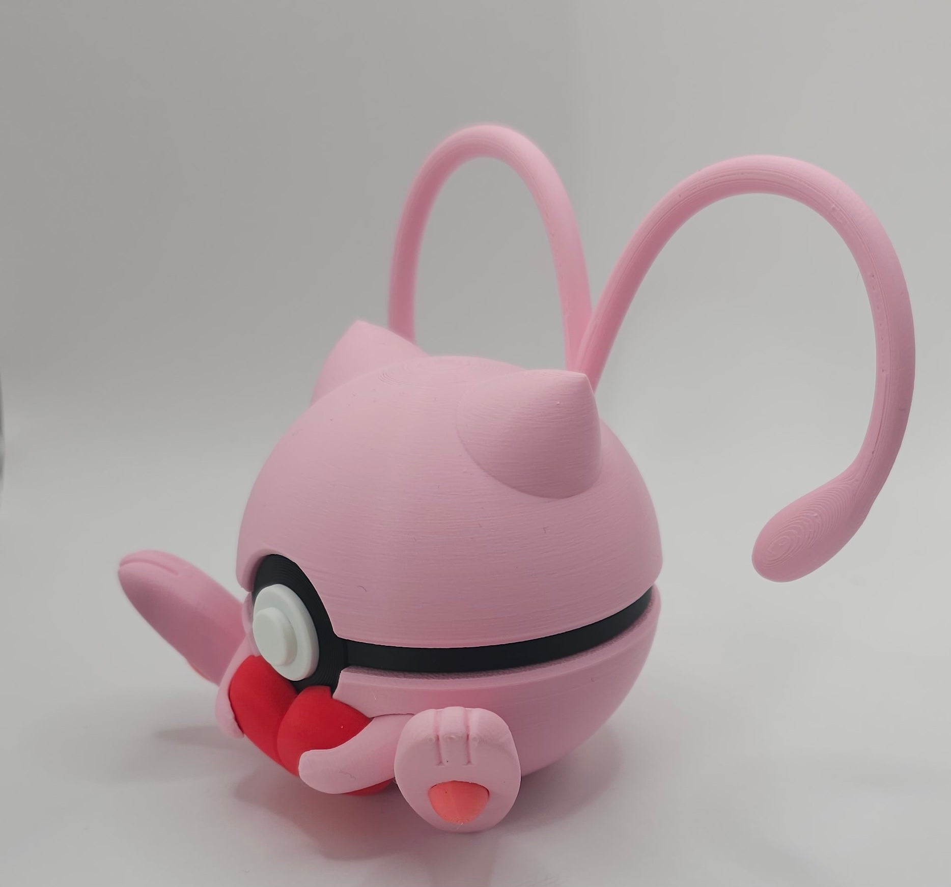 Pokemon Character Design- 3D Printed Pokeball- Valentine Mew- Unique Display Collectible