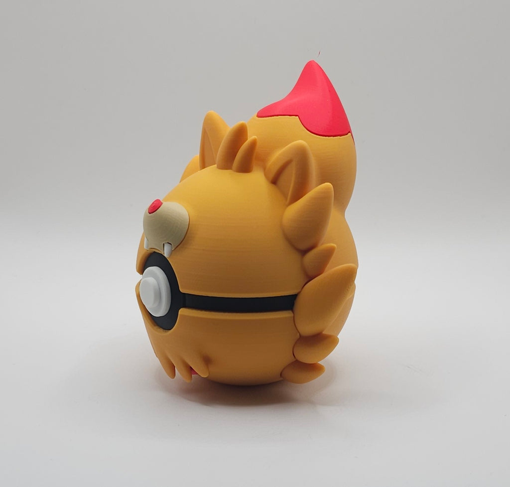 Pokemon Character Design- 3D Printed Pokeball- Pombon- Unique Display Collectible