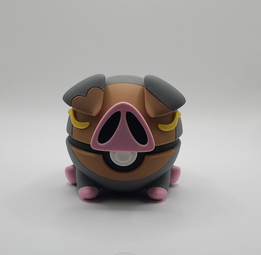 Pokemon Character Design- 3D Printed Pokeball- Lechonk - Unique Display Collectible