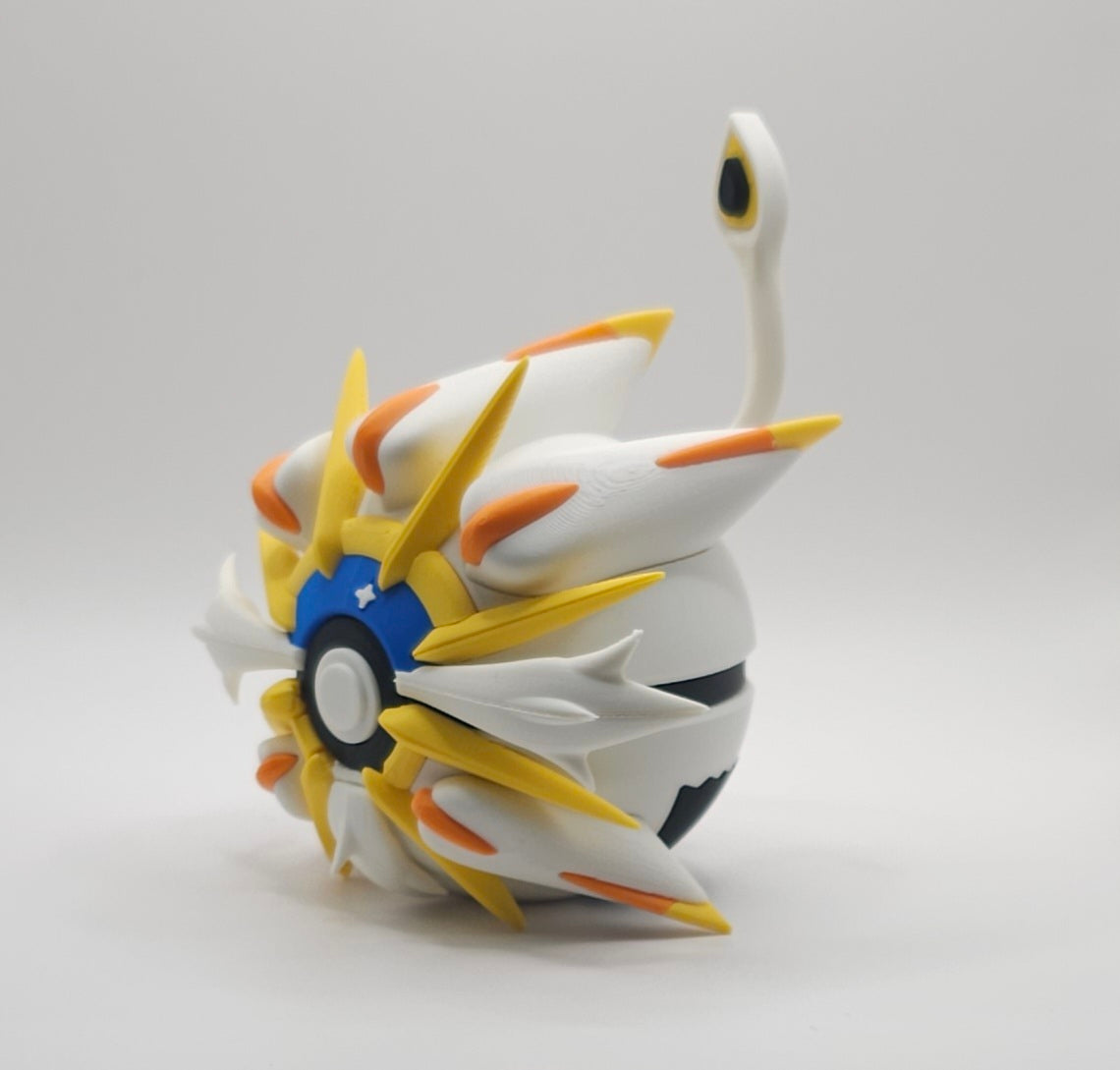 Pokemon Character Design- 3D Printed Pokeball- Solgaleo- Unique Display Collectible