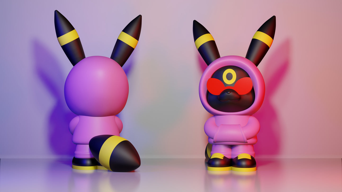Urban Umbreon Design Figure - 3D Printed - Unique Display Collectible