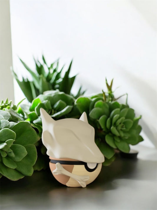 Pokemon Character Design - 3D Printed Pokeball - Marowak - Unique Display Collectible
