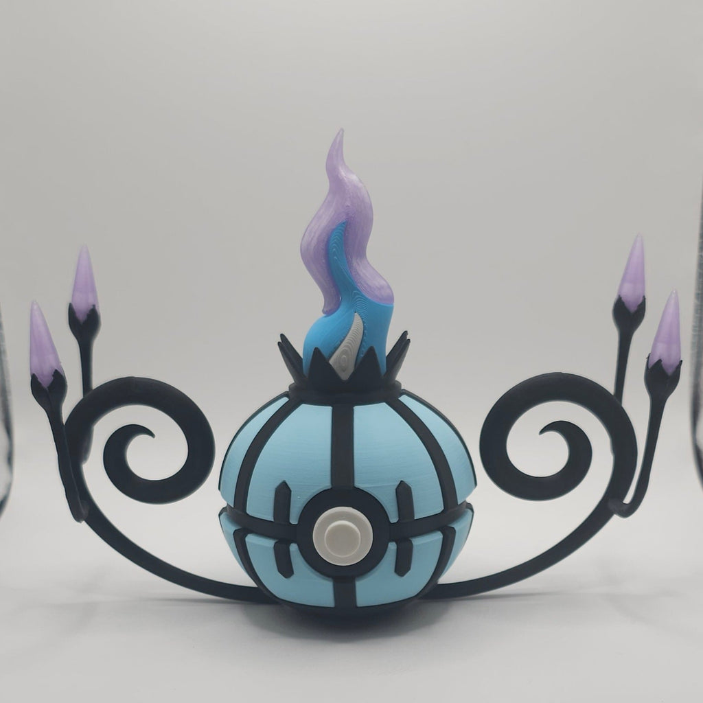 Pokemon Character Design- 3D Printed Pokeball- Chandelure- Unique Display Collectible