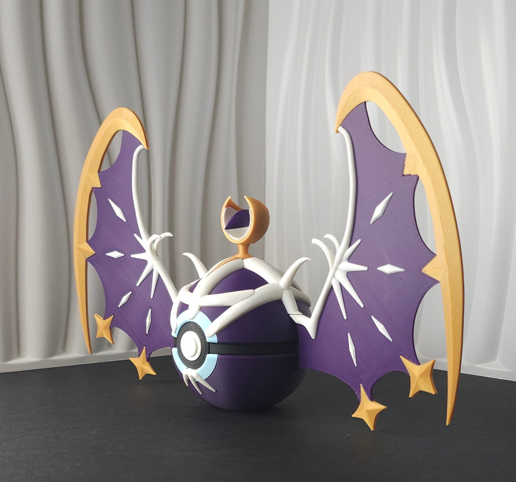 Pokemon Character Design- 3D Printed Pokeball- Lunala- Unique Display Collectible