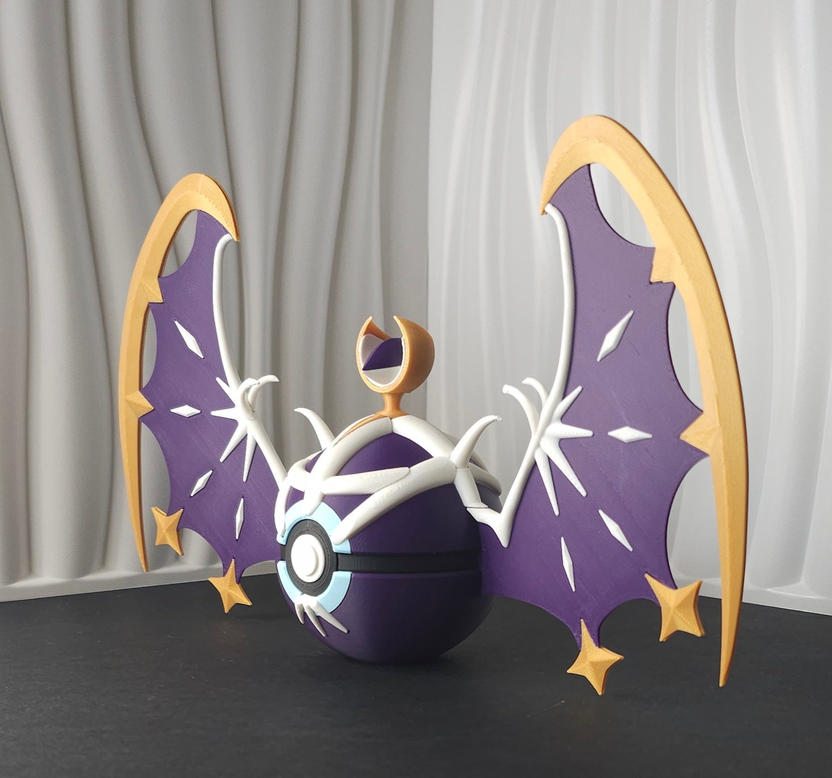 Pokemon Character Design- 3D Printed Pokeball- Lunala- Unique Display Collectible