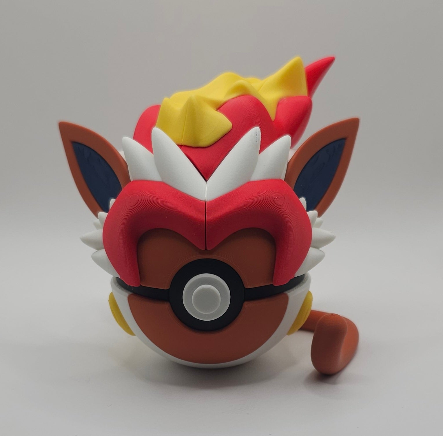Pokemon Character Design- 3D Printed Pokeball- Infernape- Unique Display Fan Art Collectible
