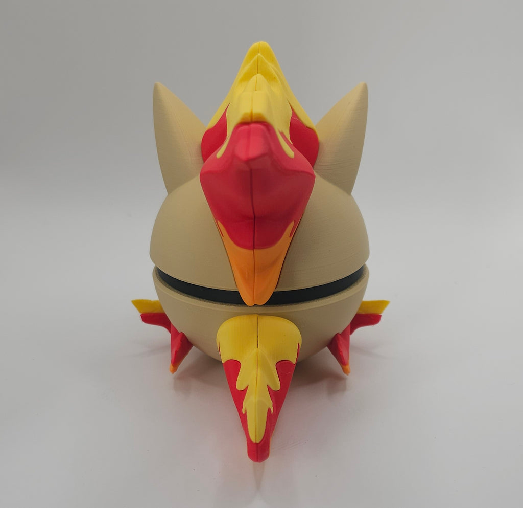 Pokemon Character Design- 3D Printed Pokeball- Rapidash- Unique Display Collectible