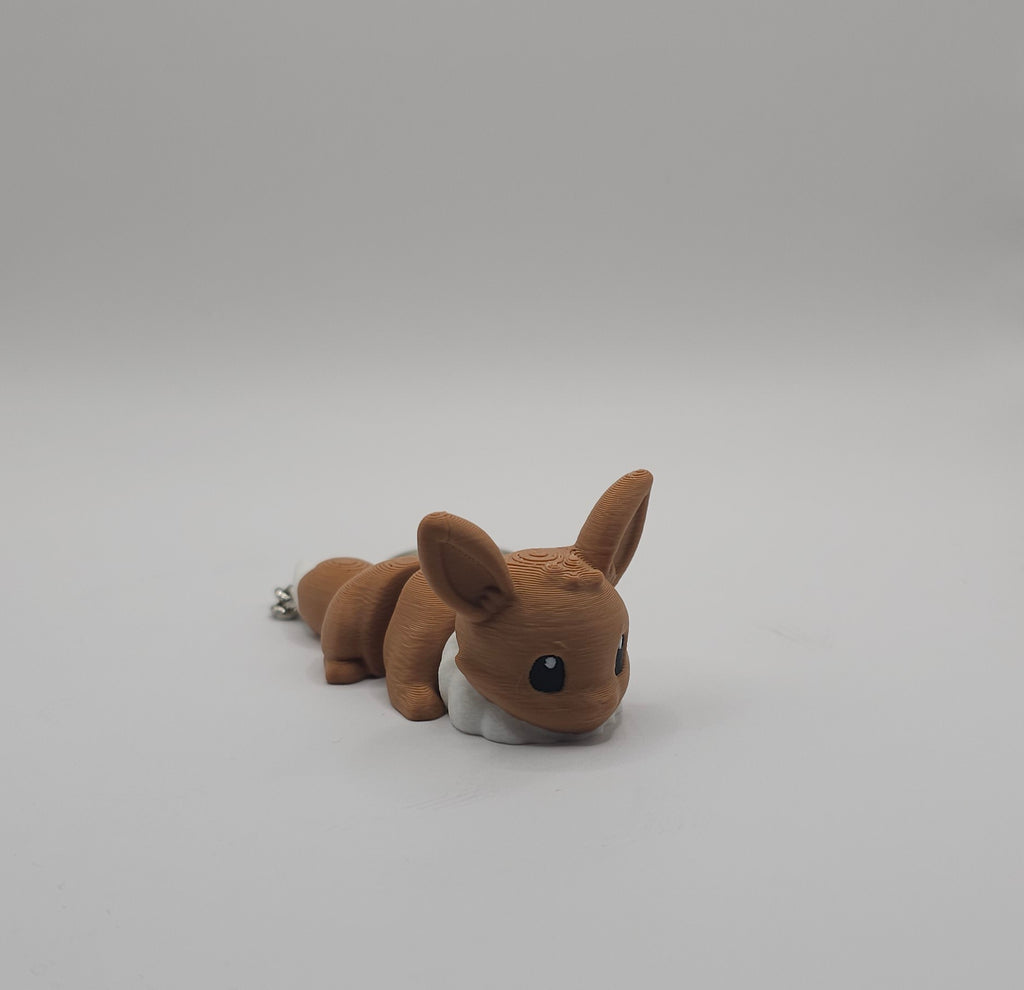 Eevee & Eeveelutions Pokemon Character- 3D Printed Flexi Keychain- Unique Fan Art Collectible