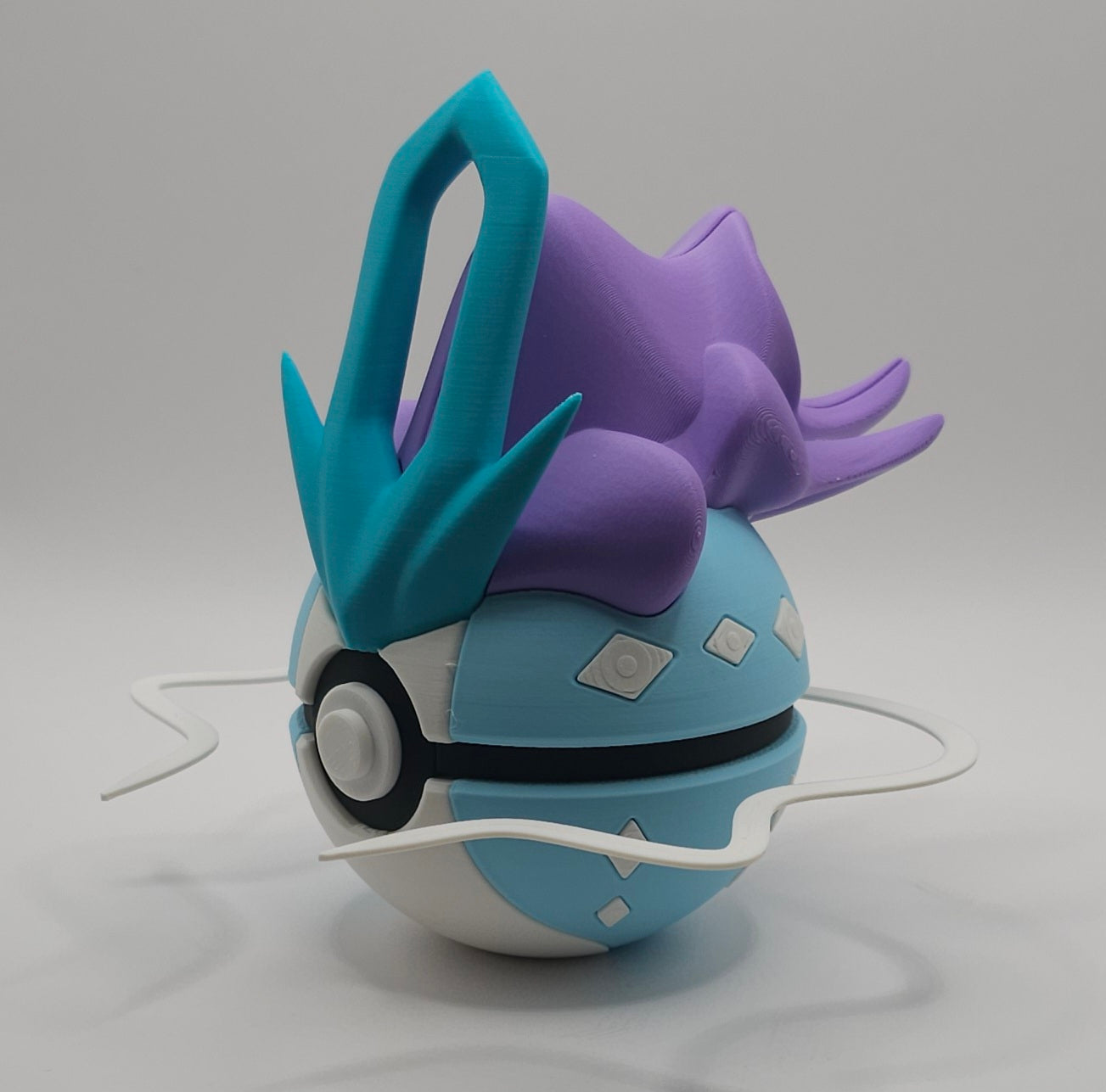 Pokemon Character Design - 3D Printed Pokeball - Suicune - Unique Display Collectible
